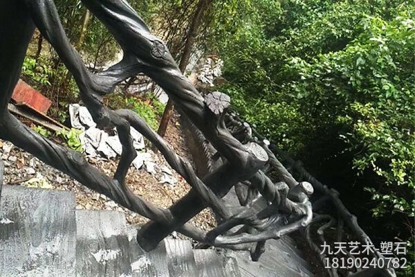 水泥仿木河道欄桿景觀護欄制作工藝：園林制作的專業(yè)流程